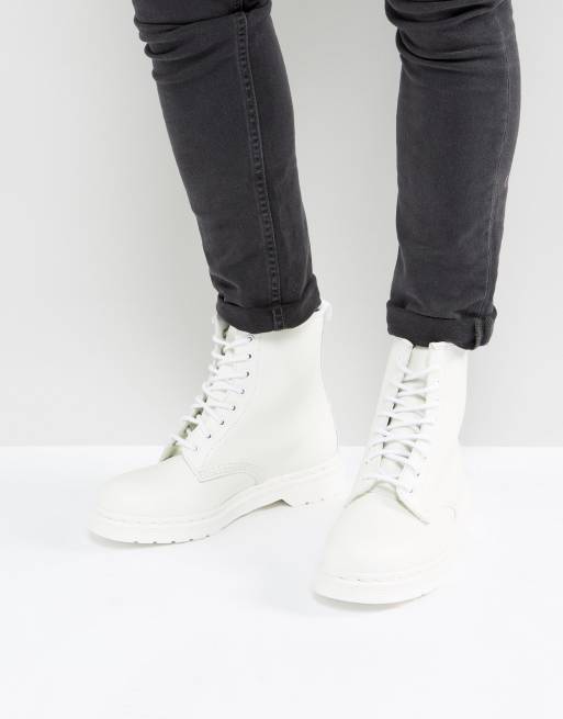 Dr martens 1460 white hot sale mono