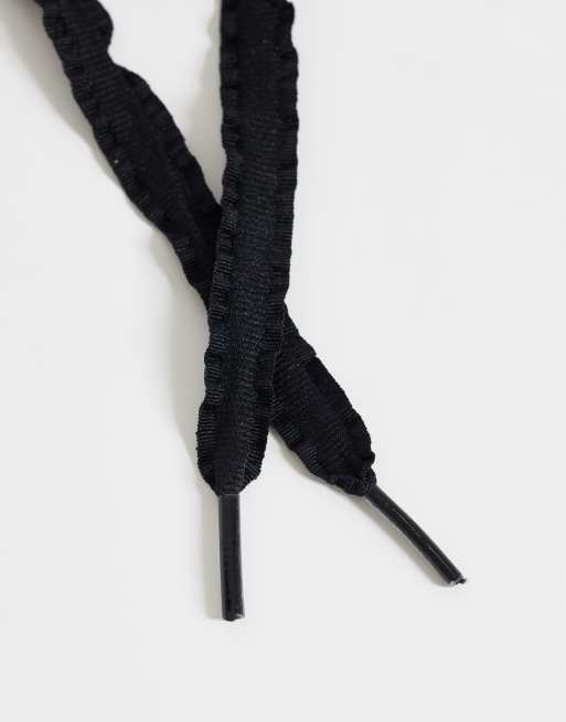 Dr Martens 140cm frill ribbon laces in black, 2 of 3