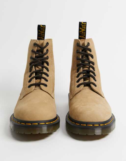 Dr Martens 1460 8 eye boots in beige milled nubuck ASOS
