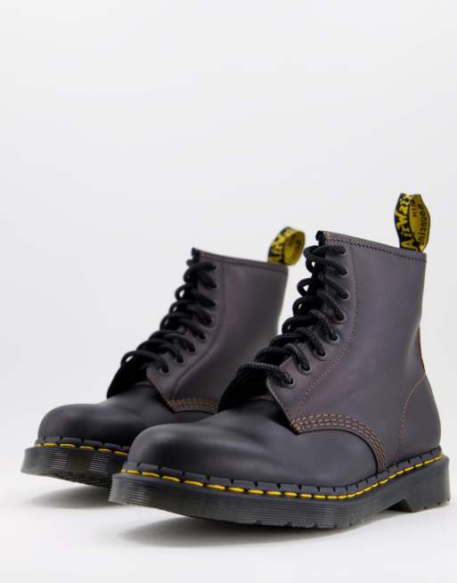 Dr Martens 1460 8 eye boots in black brown abruzzo ASOS