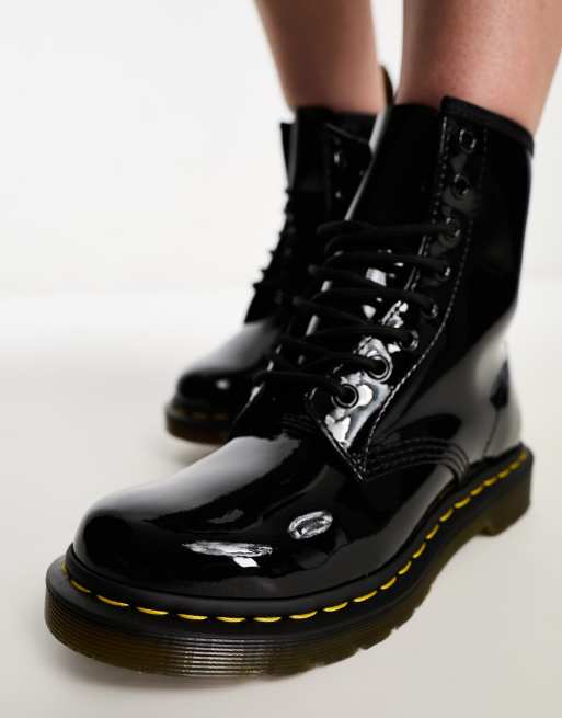 Shiny dr cheap martens boots