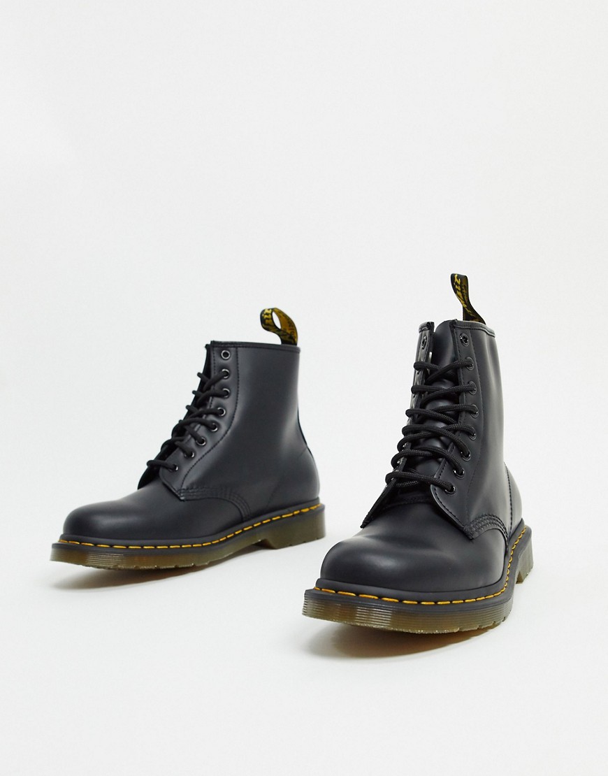 DR. MARTENS' 1460 8-EYE SMOOTH LEATHER LACE-UP BOOTS-BLACK,11822006