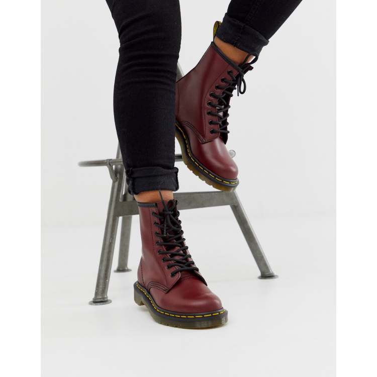 Dr martens cherry red outfit sale