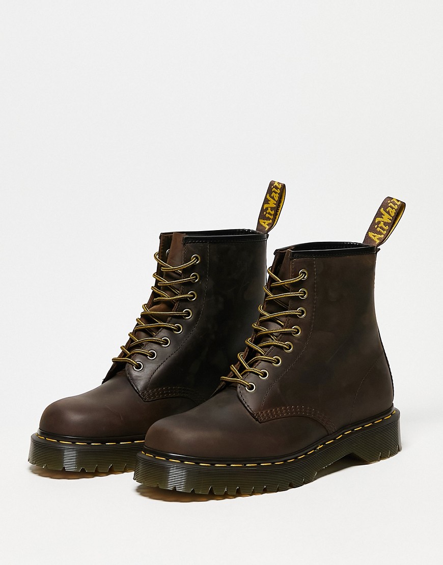 Dr. Martens' 1460 Bex 8 Eye Boots In Dark Brown Leather