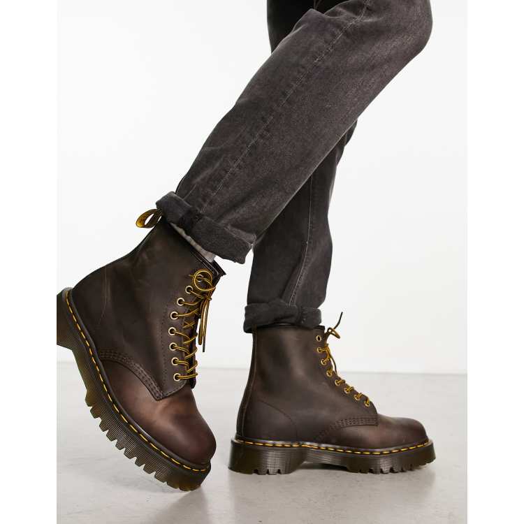 ziel Snel Mentor Dr Martens 1460 Bex 8-Eye boots in dark brown | ASOS