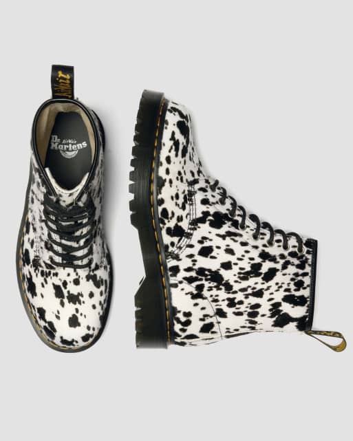 Dr. Martens - 1460 Bex - Bottines à 8 œillets avec imprimé dalmatien - Noir, 2 de 4