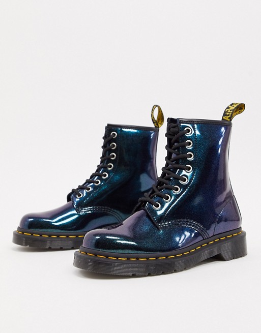 Dr Martens 1460 boot in pacific metallic leather