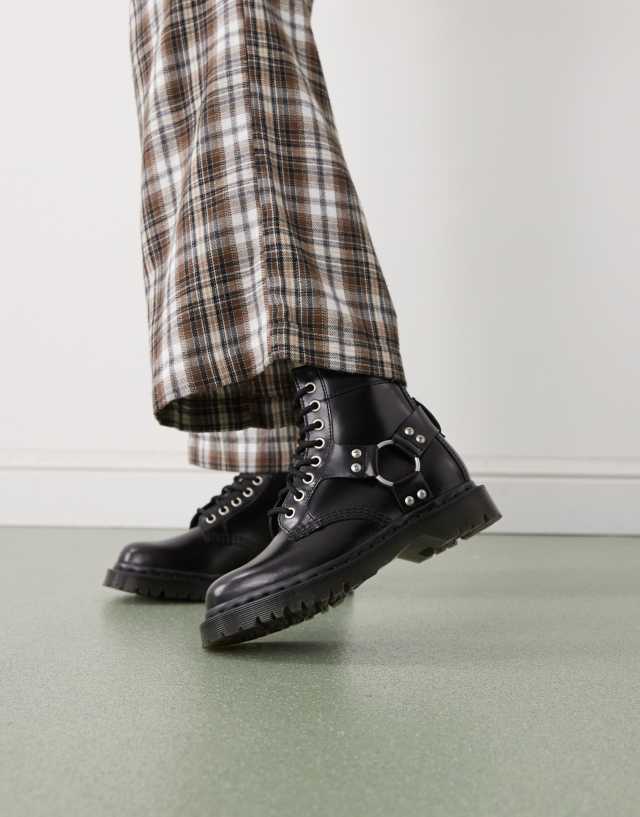 Dr Martens 1460 Harness 8 Eye Boot in black | ASOS
