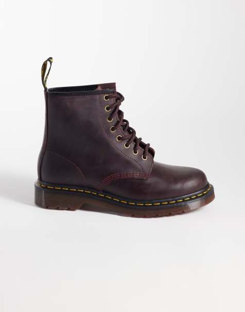 Dr Martens – 1460 – Körsbärsröda boots i unisex-modell med 8 öljetter - view 1