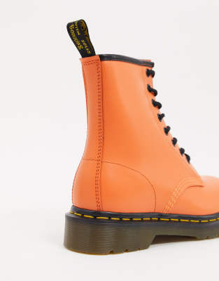 orange flat boots