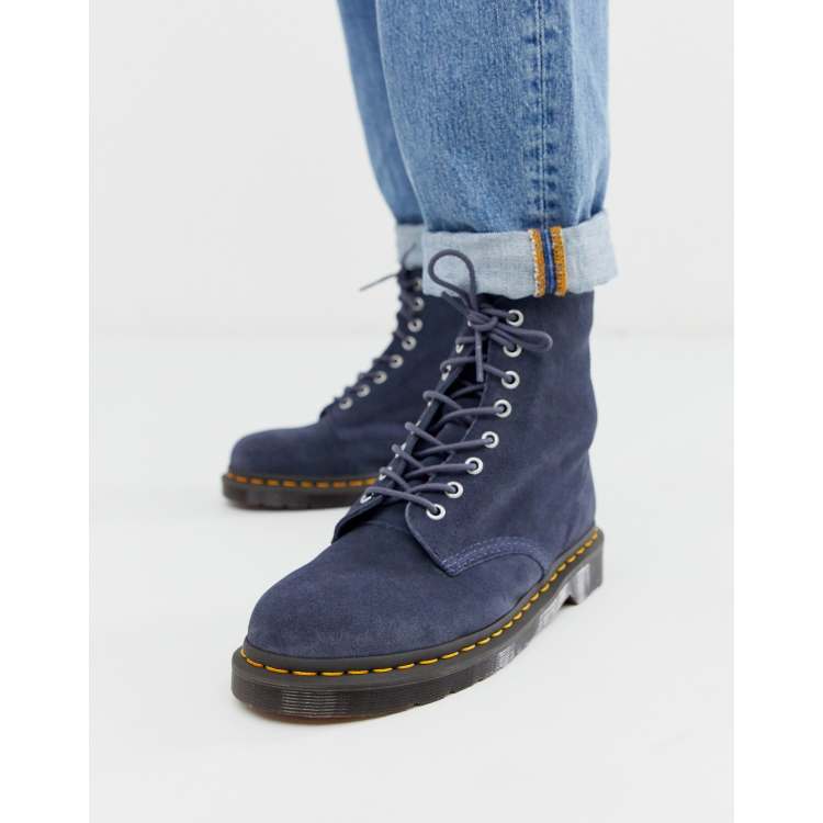 Dr martens cheap blue suede shoes