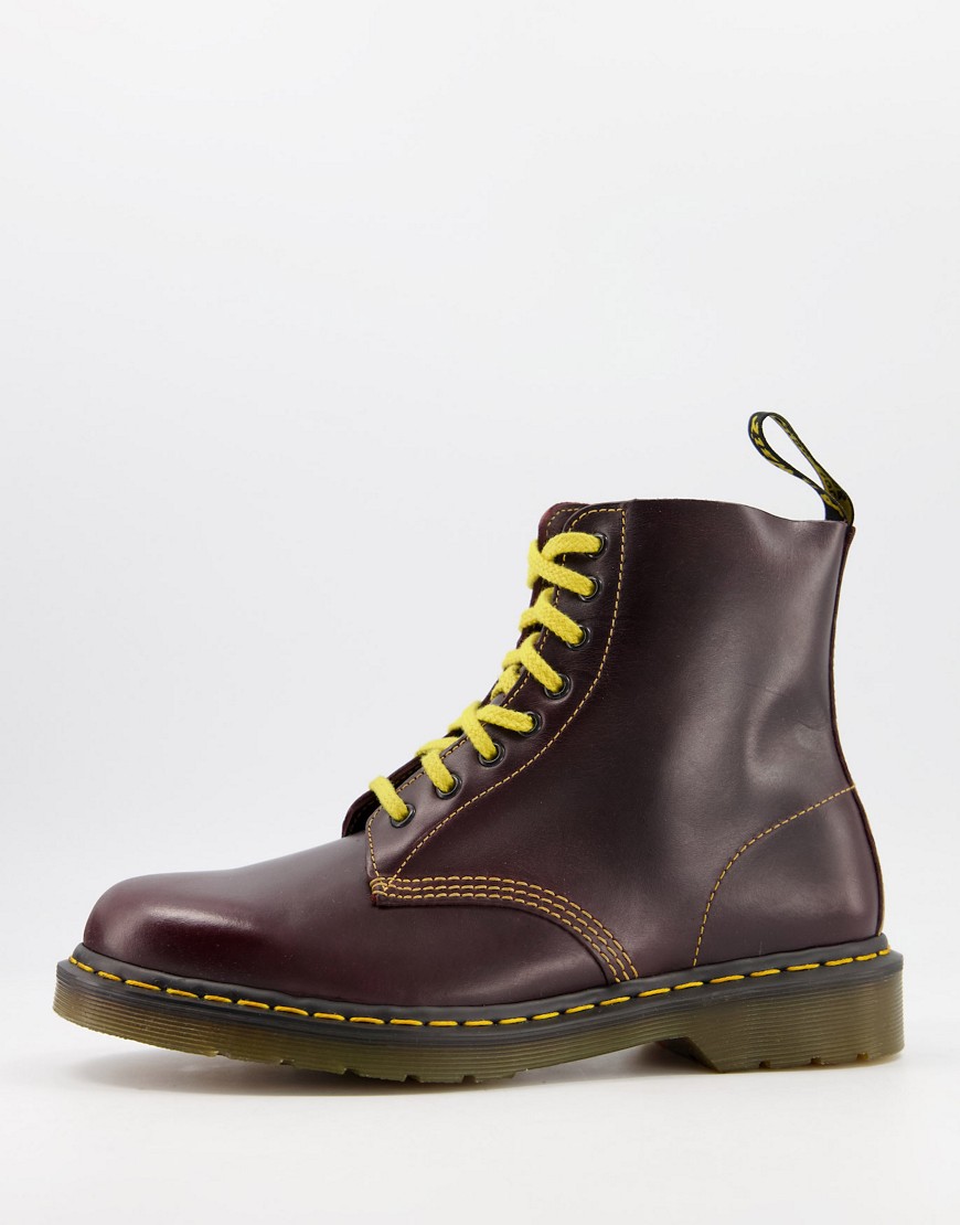 DR. MARTENS' 1460 PASCAL 8 EYE BOOTS IN RED,26243601