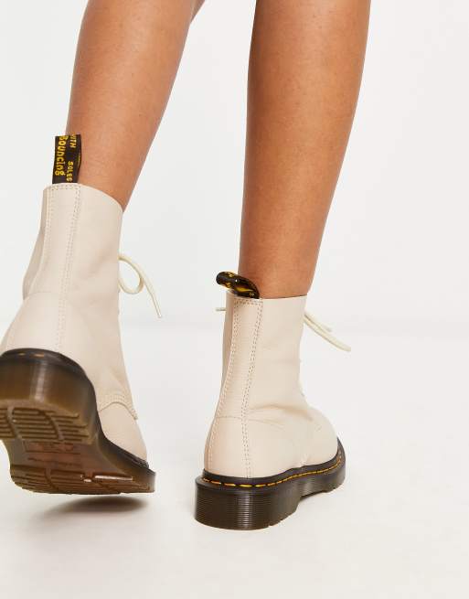 Beige dr hot sale martens boots