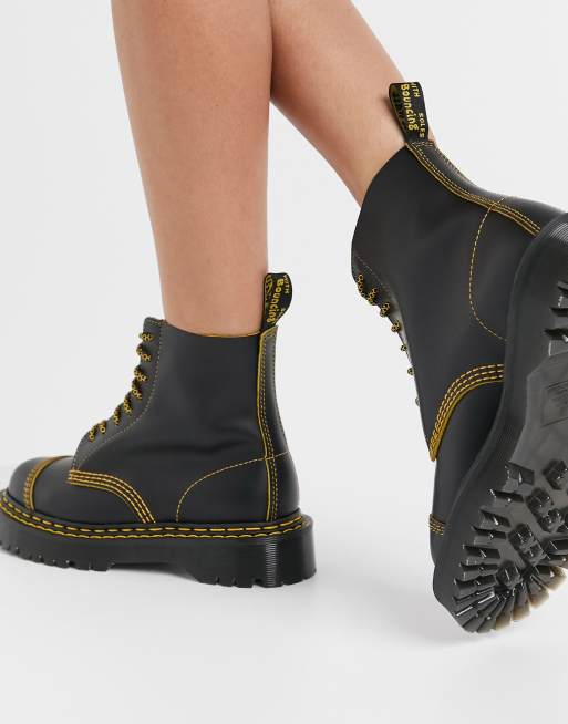 Dr Martens 1460 Pascal Bex double stitch boots in black