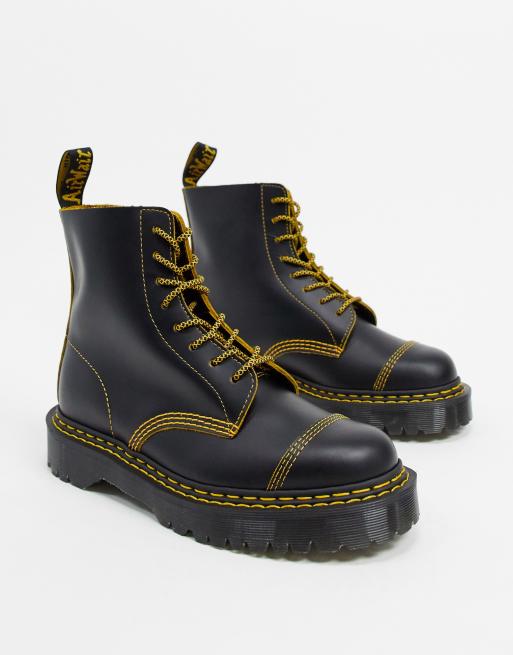 1460 contrast stitch leather boots