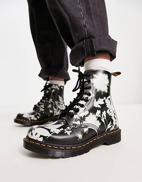 Dr Martens 1460 Pascal boots in floral shadow print