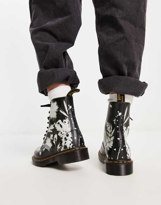 Dr Martens 1460 Pascal boots in floral shadow print ASOS