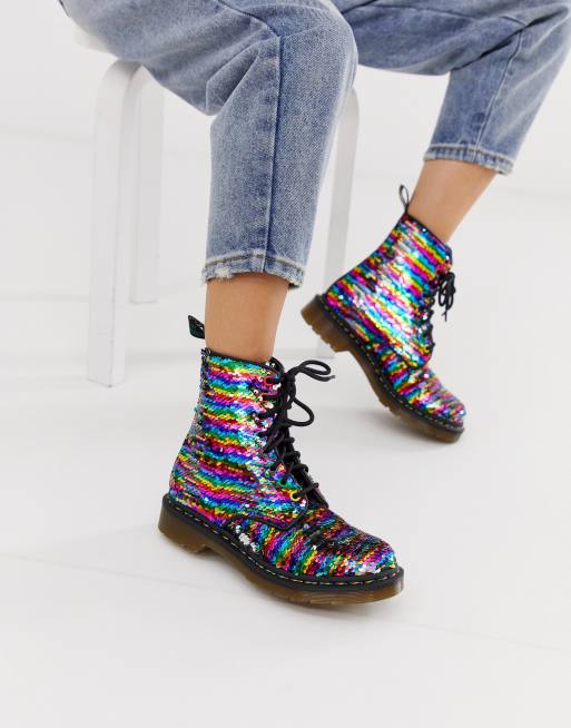 Sequin dr store martens shoes