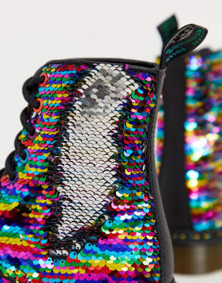 sequin dr martens rainbow