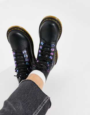 1460 pascal iridescent hardware lace up boots