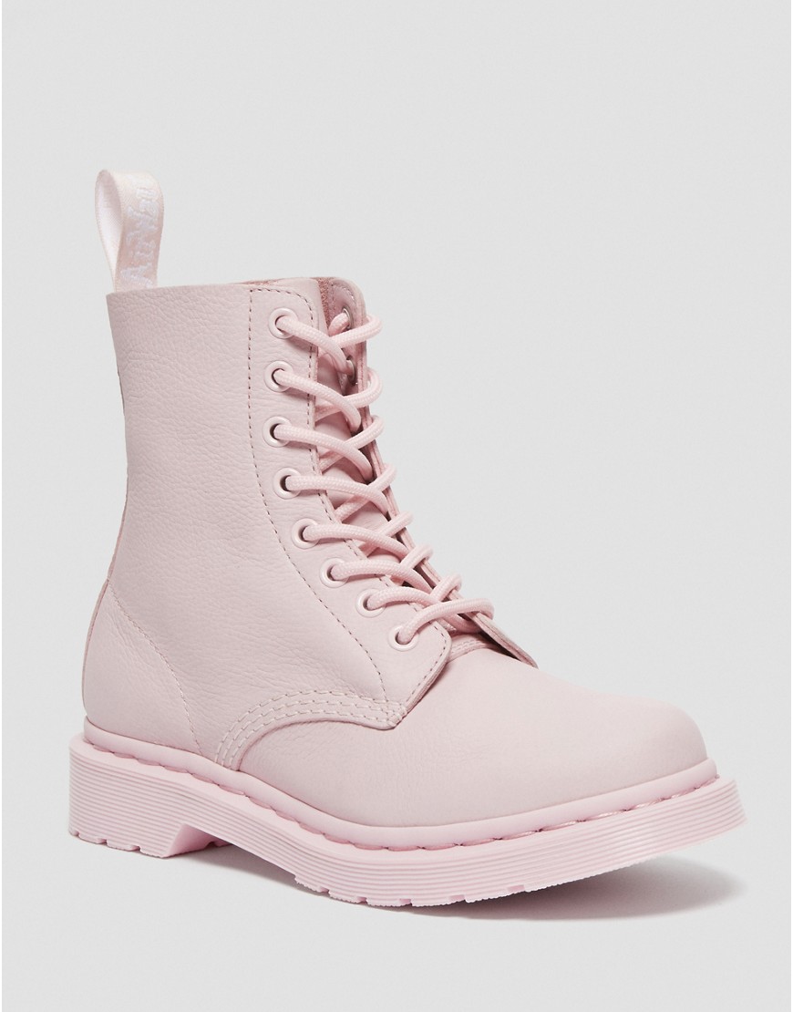 dr martens 1460 pascal lace up boots in chalk pink