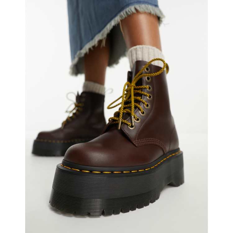 Dr martens pascal dark hot sale brown