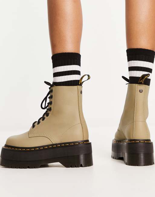 Dr Martens 1460 Pascal max boots in pale olive