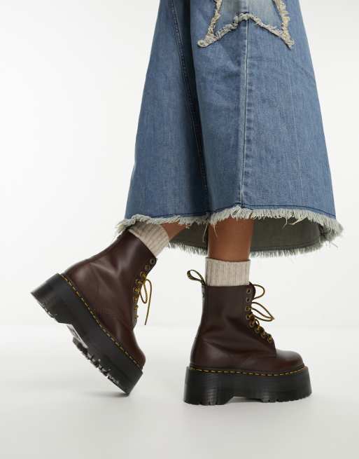 Dr. Martens – 1460 – Pascal Max – Mörkbruna boots med 8 öljetter i läder, 4 av 4
