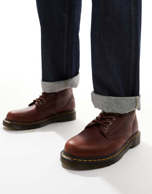 Dr. Martens - 1460 Pascal - Stivali a 8 occhielli in pelle color cuoio, 3 di 4