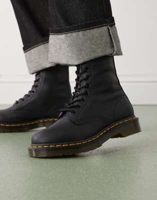 Dr. Martens 1460 Pascal Virginia Leather Lace Up Boots-black