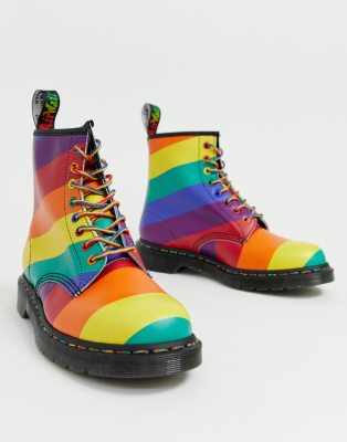 Doc marten rainbow boots sale