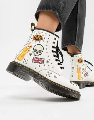 dr martens rockabilly white