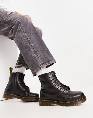 Dr Martens 1460 xtrm lace 15 tie boots black polished smooth