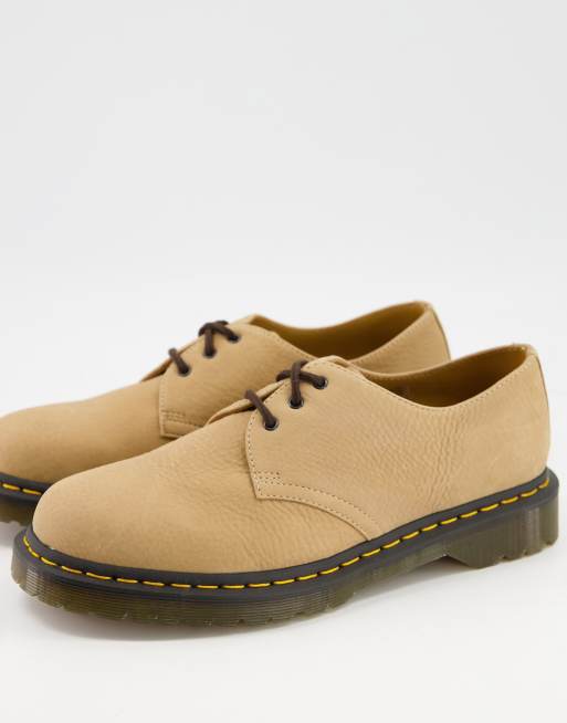 Dr Martens 1461 3 eye shoes in beige milled nubuck