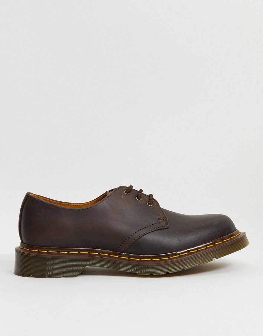 dr martens 1461 3 eye shoes in gaucho crazy-brown