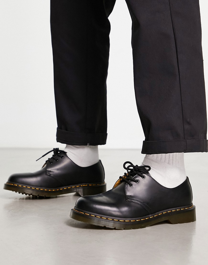 Dr Martens 1461 3-Eye smooth leather oxford shoes-Black