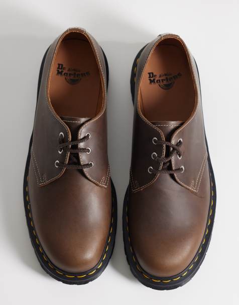 Dr Martens 1461 Ben 3 Eye shoes in fossil brown - view 1