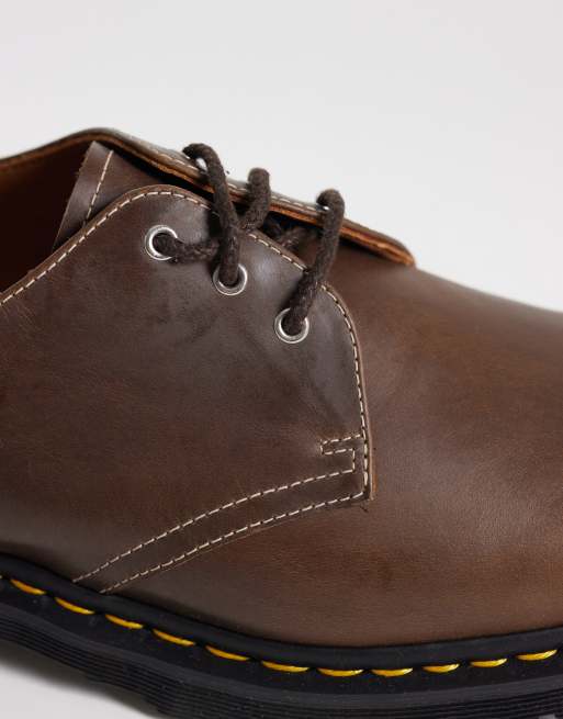 Dr Martens 1461 Ben 3 Eye shoes in fossil brown, 3 of 4