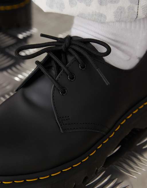 Dr. Martens - 1461 Bex - Chaussures en cuir lisse avec 3 paires d'œillets - Noir, 2 de 4