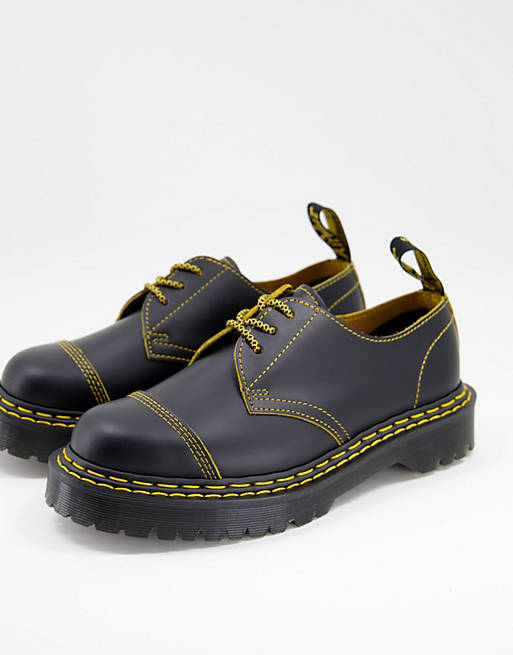 Dr Martens 1461 bex double stitch shoes in black