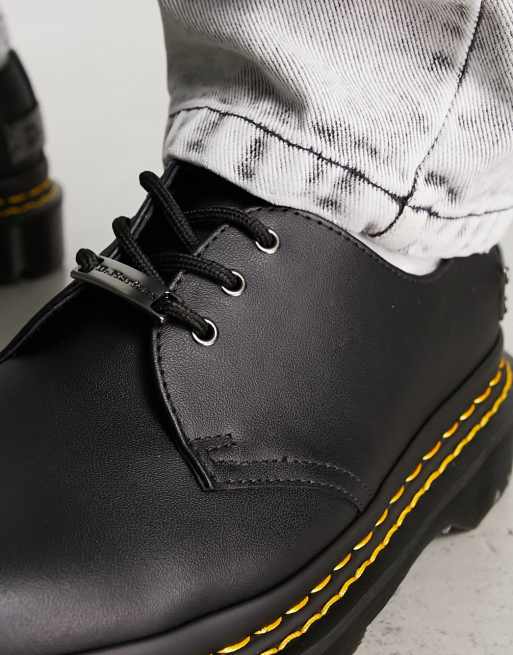 Dr Martens 1461 bex ds pltd 3 eye shoes in black backhand