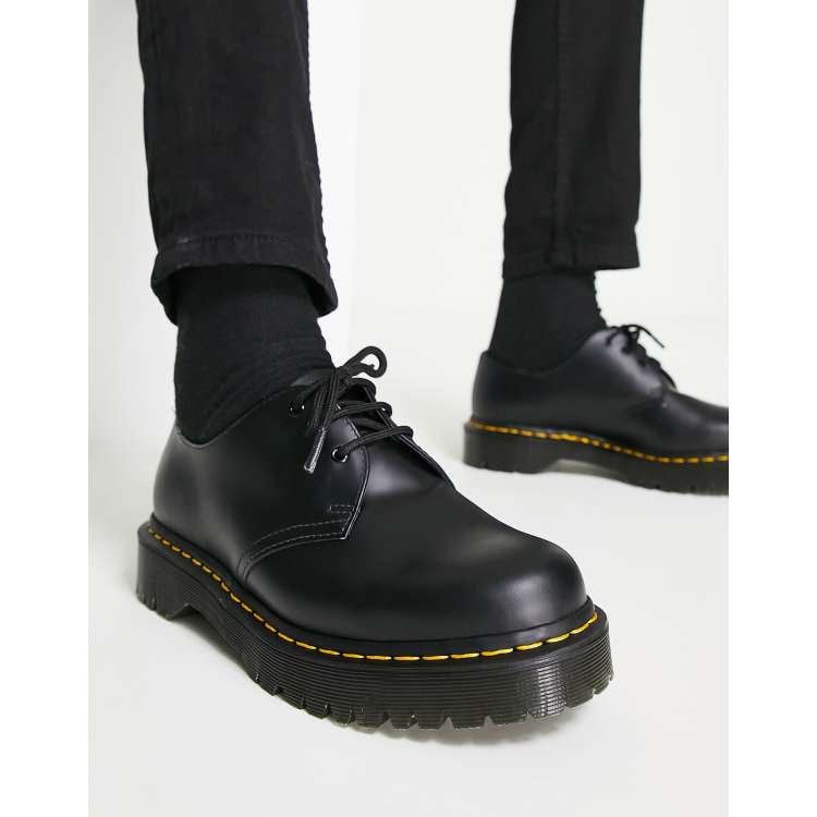 Dr Martens 1461 bex platform 3-eye shoes in black | ASOS