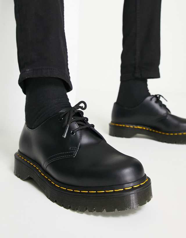 Dr Martens 1461 bex platform 3-eye shoes in black