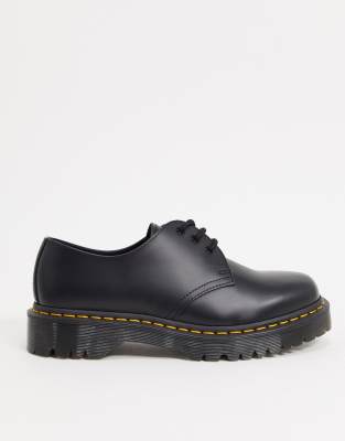 dr martens black smooth collier bex platform derbys