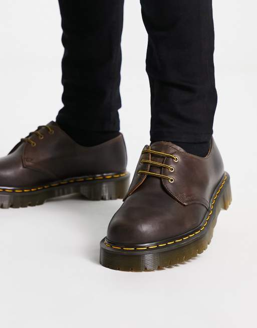 Maladroit enz Horzel Dr Martens - 1461 Bex - Schoenen met 3 oogjes in donkerbruin | ASOS