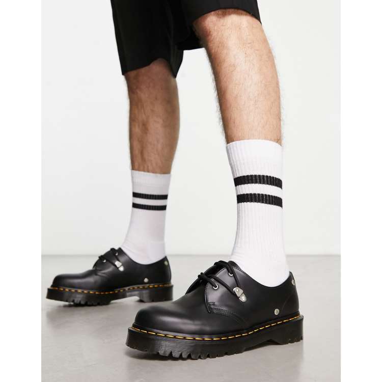 Dr Martens 1461 Bex Stud 3 Eye Shoes in Black | ASOS