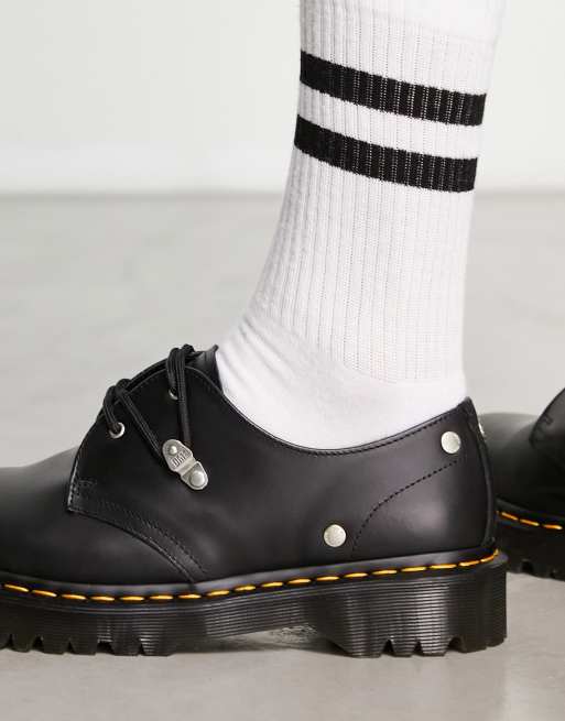 Dr Martens 1461 Bex Stud 3 Eye Shoes in Black