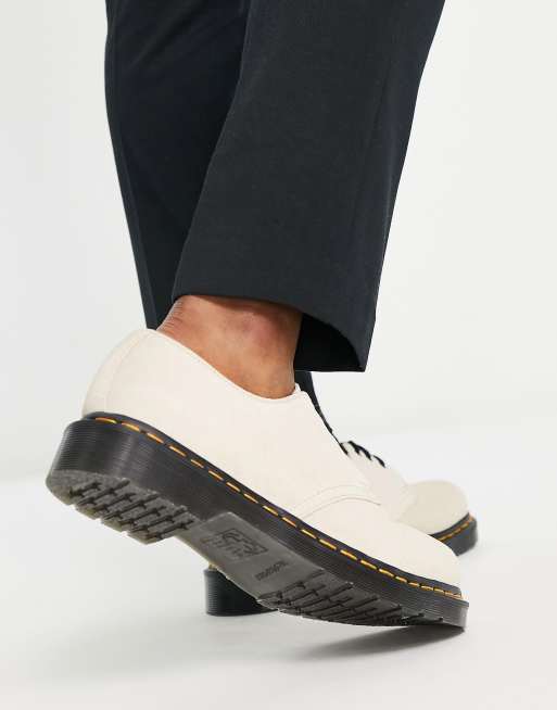Dr Martens - 1461 - Chaussures en daim avec 3 paires d'œillets - Sable chaud, 4 de 4