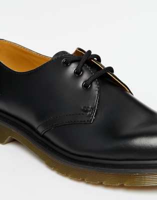 dr martens black 1461 flat shoes