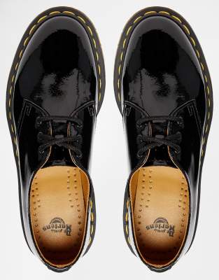 dr martens black 1461 flat shoes